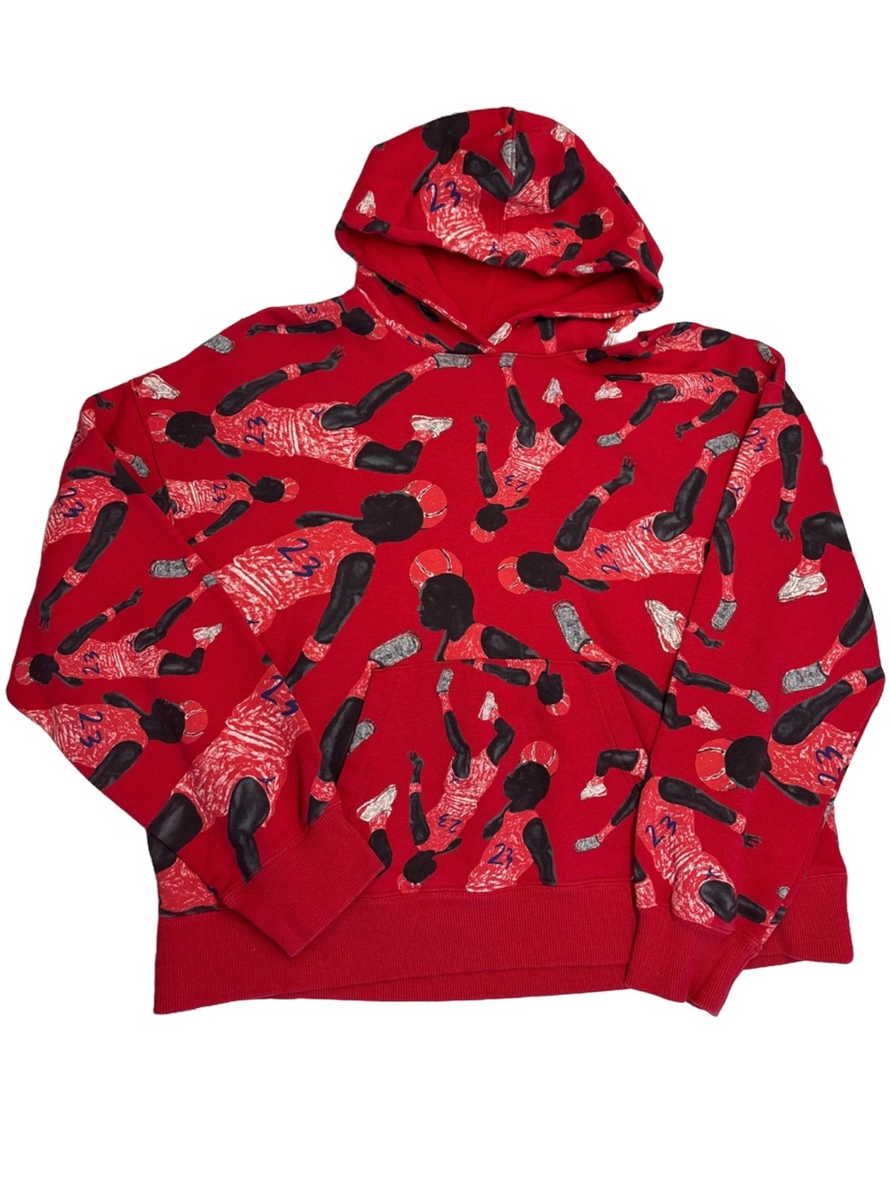 Jordan Artist Series by Parker Duncan Women's Pullover Hoodie in Red